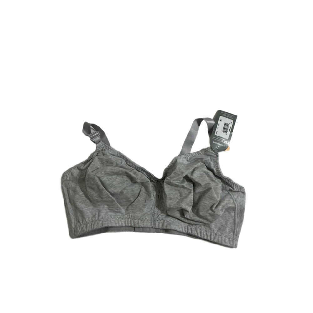 Bali Double Support Wirefree Bra 42DD Gray Heather Cotton Full Coverage DF3036 N